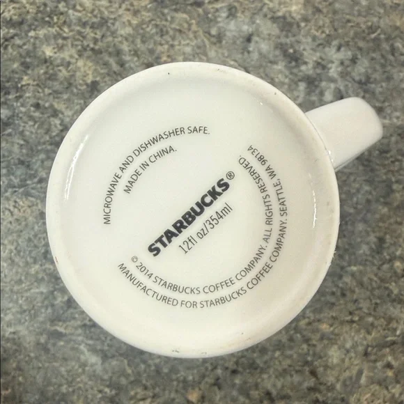 Starbucks Abstract Design Red White & Gold Tall Coffee Cups Mugs 12 oz 154 ml - Picture 6 of 7